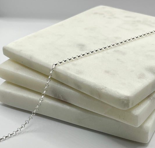 Sterling Silver - Diamond Rolo Chain